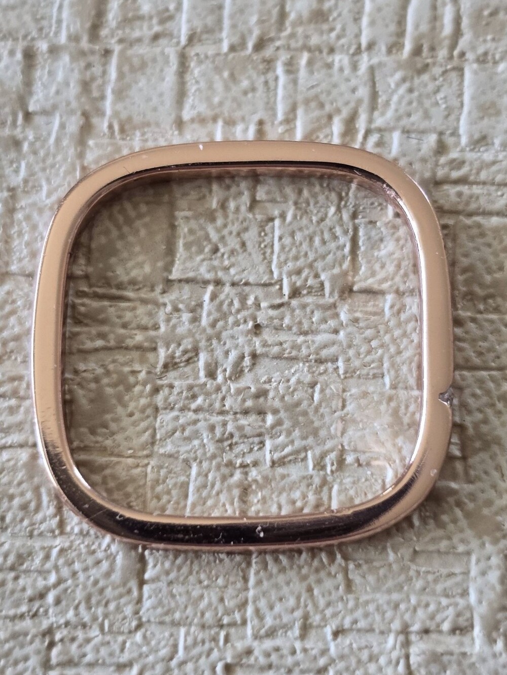 Sterling Silver Rose Gold Plated Square Ring